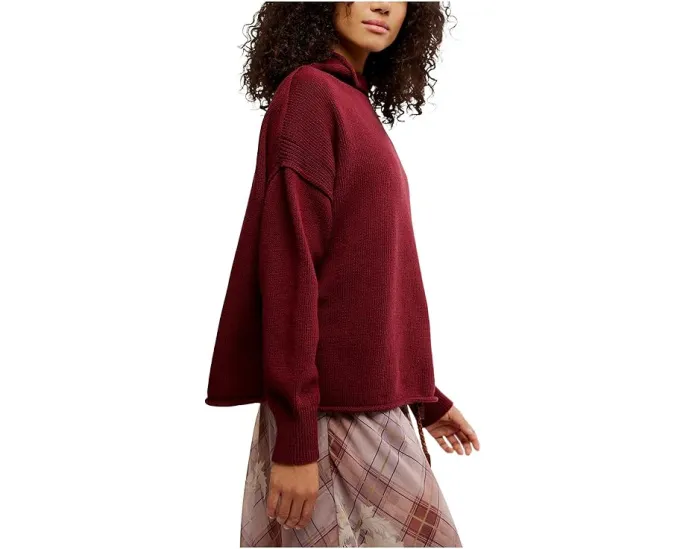 Свитер Free People We The Free Torres с отворотом на горловине и пониженной линией плеча