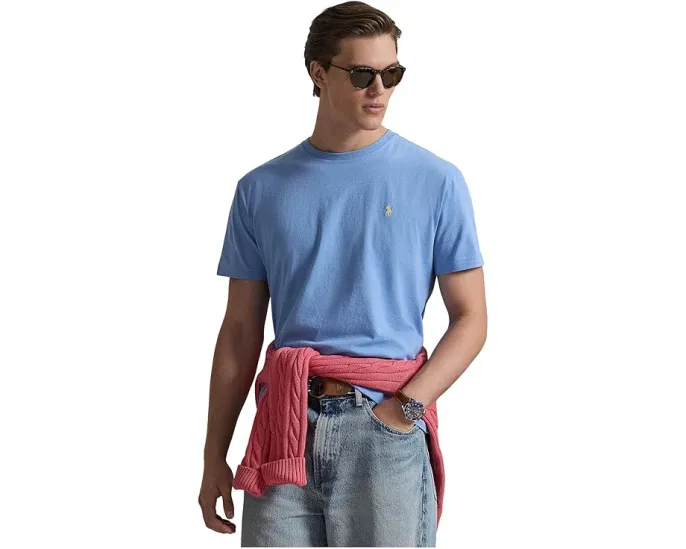 Футболка Polo Ralph Lauren Classic Fit Jersey с круглым вырезом и вышивкой