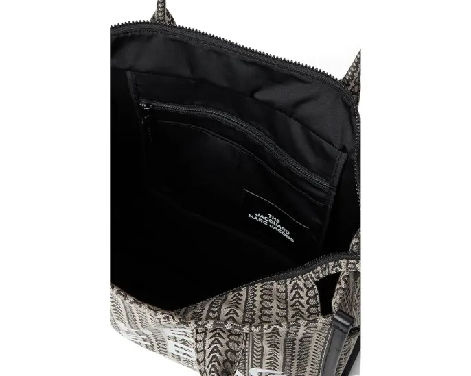 Большая сумка тоут Marc Jacobs из глянцевой кожи с искусственным мехом