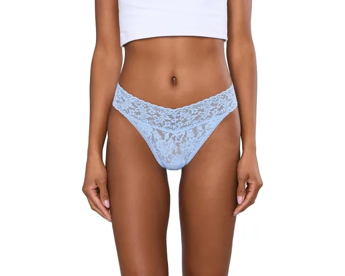 Трусы танга Hanky Panky Signature Lace Low Rise 3 шт с хлопковой ластовицей