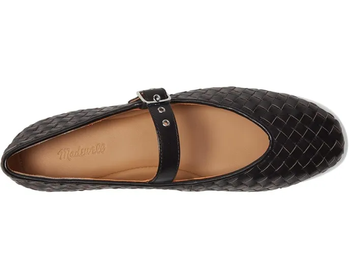 Балетки Madewell Hera с ремешком и перфорацией на круглом носке