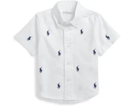 Короткая рубашка поло из оксфорда с пони Polo Ralph Lauren Kids для младенцев