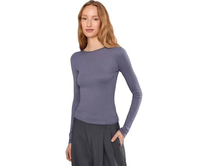 Водолазка Vince с длинным рукавом и резинкой из 100% хлопка пима