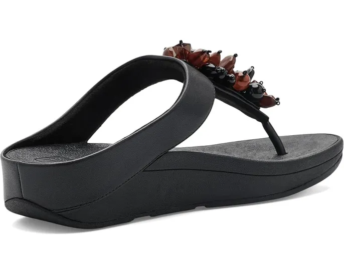 Сандалии FitFlop Fino с ремешком между пальцев и кластером бусин