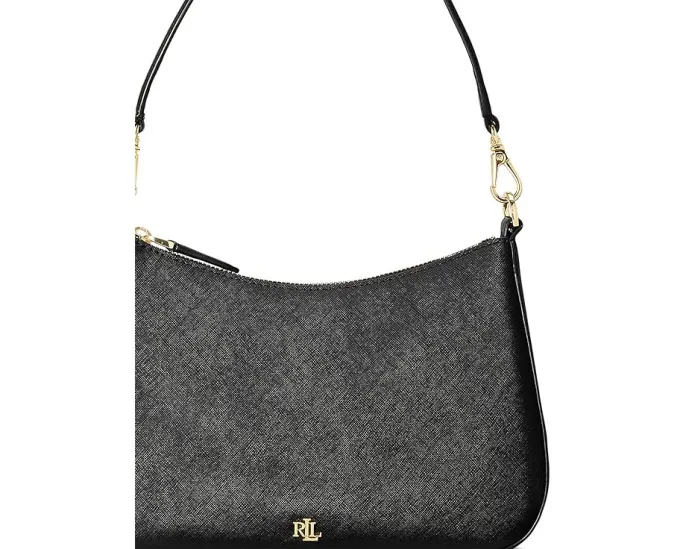 Lauren Ralph Lauren Кожаная сумка через плечо среднего размера Danni с решетчатой фактурой