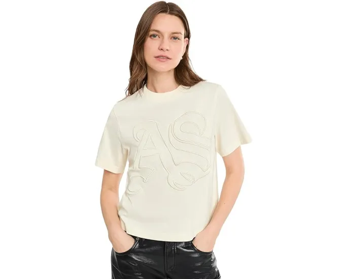 Футболка AllSaints Lisa Embos с тиснением и обычным кроем