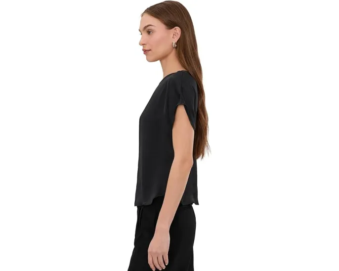 Футболка NIC+ZOE Day Gloss Woven Tee с запахом и складкой сзади