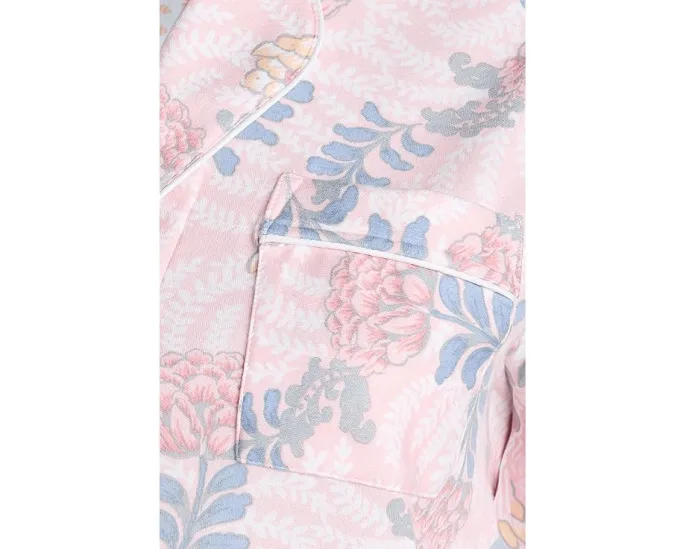 Пижамный комплект Karen Neuburger Plus Size с цветочным принтом и отложным воротником