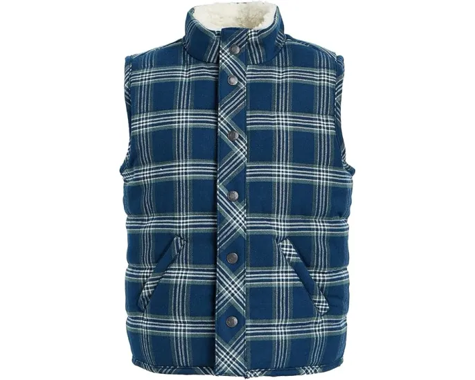 Детская стеганая жилетка Janie and Jack в клетку с начесом