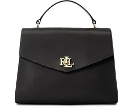 Lauren Ralph Lauren Кожаная сумка среднего размера Farrah с поворотным замком и съемным ремнем