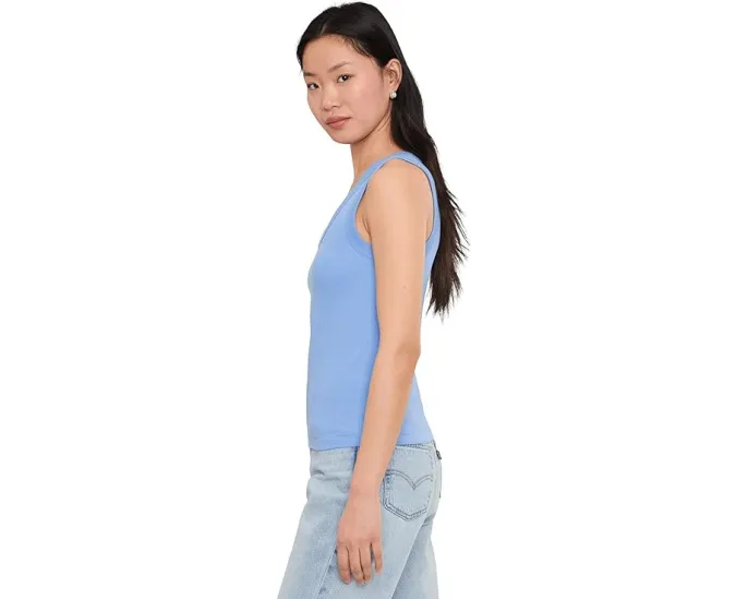 Майка NIC+ZOE Petite с ребристым узором и глубоким вырезом лодочкой