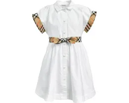 Платье Juliet в клетку для детей с короткими рукавами Burberry Kids