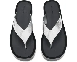 Кожаные шлепанцы Leather Platform Flip Flop от Tory Burch на платформе