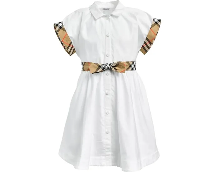 Платье Juliet в клетку для детей с короткими рукавами Burberry Kids