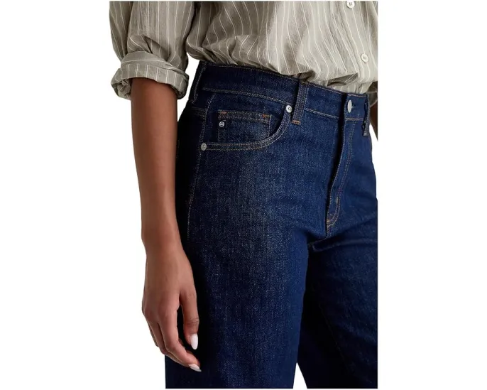 Джинсы AG Jeans Saige Mid Rise Wide Leg с широкими штанинами и расклешением