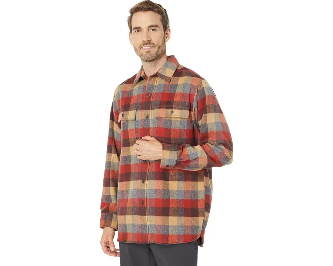 Рубашка из замши L.L.Bean Chamois Shirt в клетку