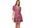 Короткое платье Adrianna Papell с воланами и принтом