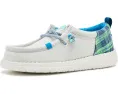Детские слипоны Hey Dude Kids Wally Funk Prep Plaid с клетчатым верхом и мягкой стелькой