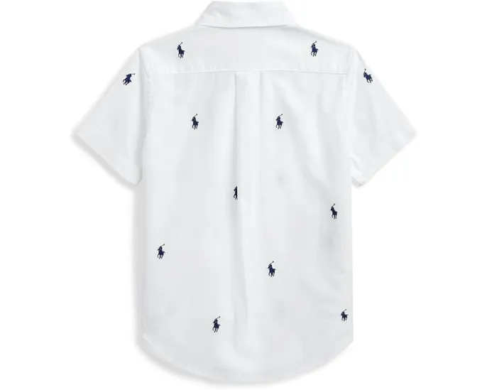 Polo Ralph Lauren рубашка Pony Oxford с коротким рукавом для малышей