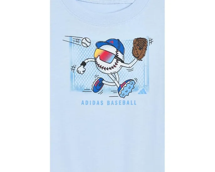 Комбинезон adidas Kids с короткими рукавами и принтом бейсбольного талисмана из мягкого хлопка