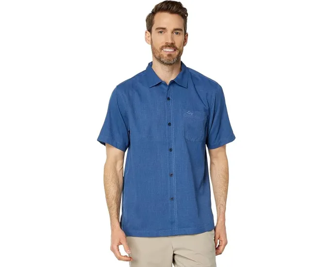 Рубашка Tommy Bahama Coastal Breeze Check из смеси шелка и полиэстера