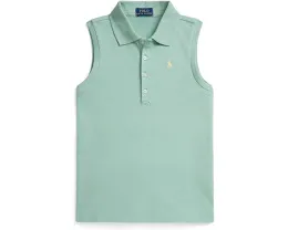 Поло без рукавов из стрейч-сетки Polo Ralph Lauren Kids для детей постарше