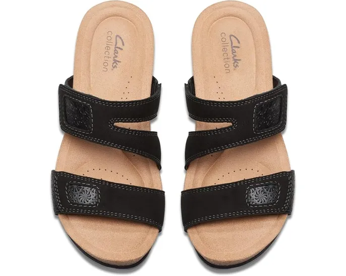 Босоножки Clarks Calenne Maye на микроклине с застежкой велькро