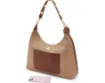 THINK ROYLN Большая сумка-хобо Seaside Satchel из рафии и кожи с двумя ремнями