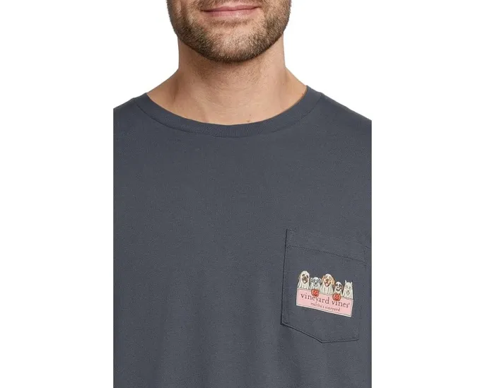Футболка с длинным рукавом Ghost Pups Logo Box и карманом от Vineyard Vines