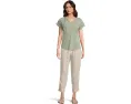 Льняные брюки L.L.Bean Premium Linen Breezy с зауженным силуэтом и разрезом по бокам