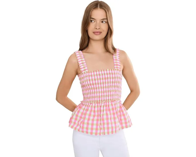 Топ Hadly Smocked от Lilly Pulitzer с квадратным вырезом и оборками
