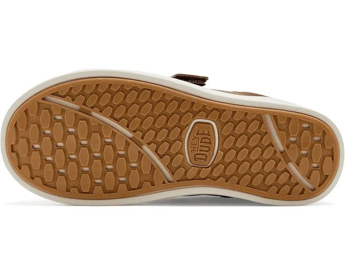 Hey Dude Kids Paul Pro Classic кожаные ботинки с липучкой и эластичной шнуровкой