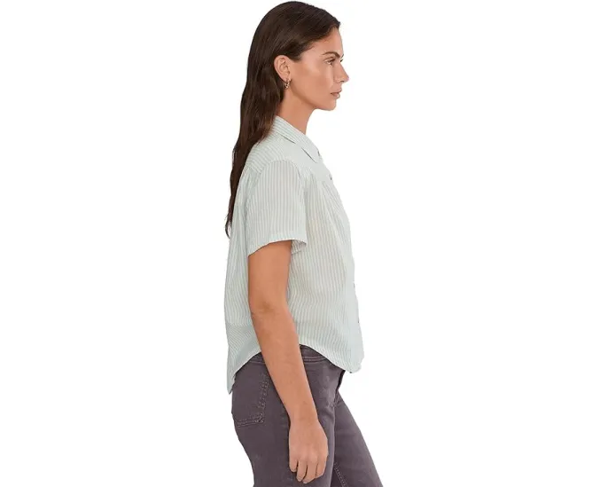 Летняя блуза Holly Shirt из органического хлопка с закругленным воротником Toad&Co