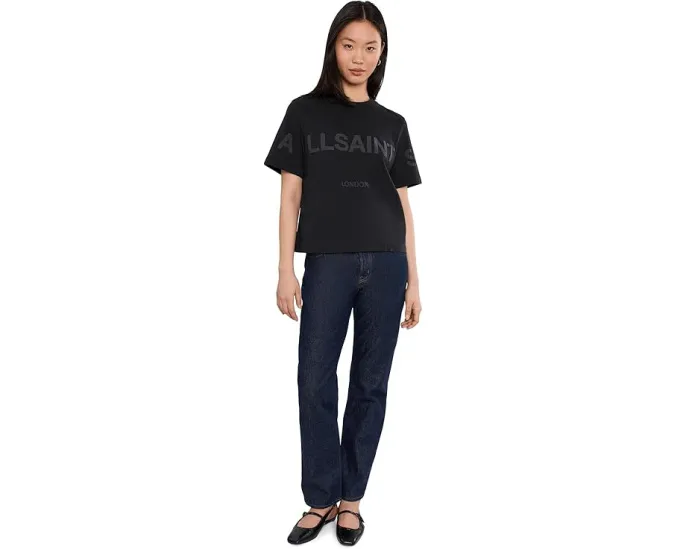 Футболка AllSaints Lisa Biggy оверсайз с ручной графикой