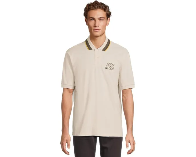 Polo Armani Exchange с контрастным воротником
