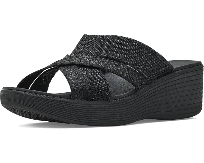 Сандалии SKECHERS Parallel Lite Perfect Tones с блестящими переплетенными ремешками и мягкой стелькой Luxe Foam