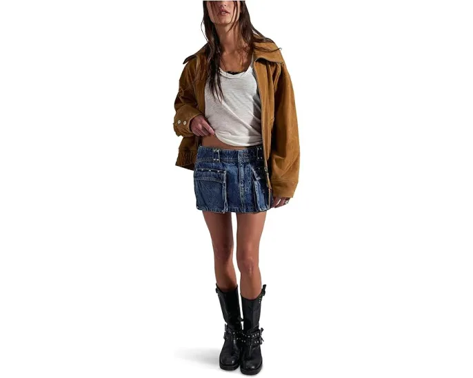 Юбка мини Hera Studded Denim от Free People с заклепками