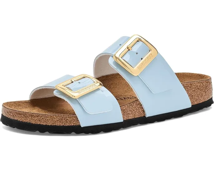 Сандалии Sydney Luxe Buckle от Birkenstock с патинированным верхом и крупными пряжками