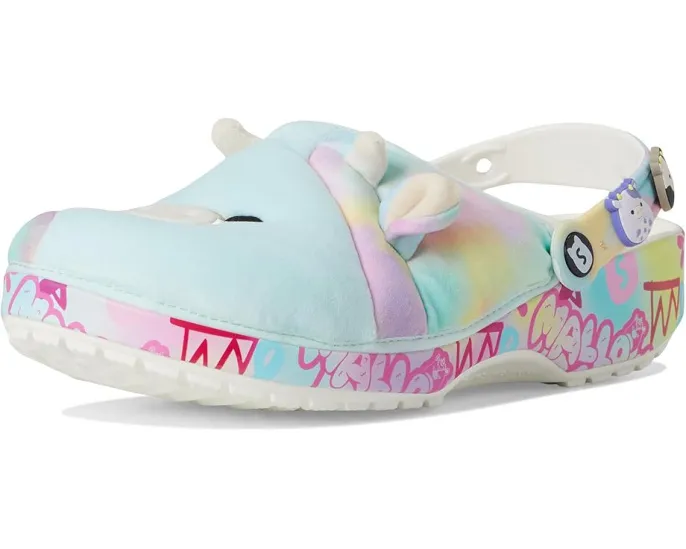 Кроксы Crocs Squishmallows Classic Clogs с плюшевым верхом и ремешком на пятке