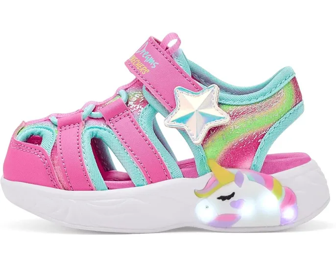 Детские сандалии SKECHERS KIDS Unicorn Dreams с подсветкой для малышей