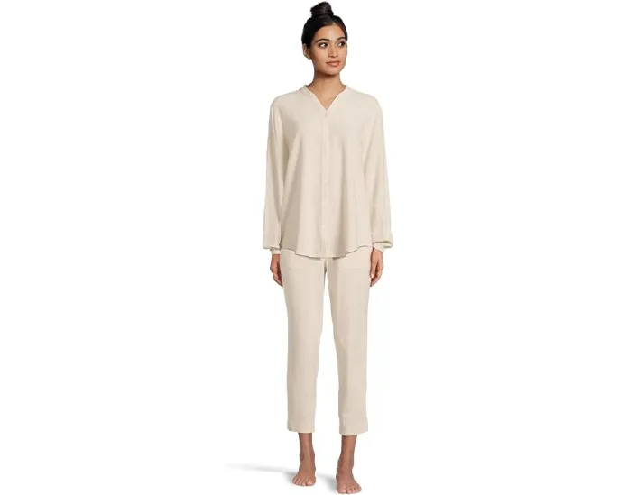 Брюки Barefoot Dreams из льняной смесовой ткани с эластичным поясом