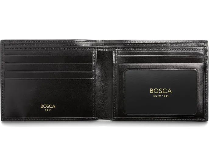 Bosca деловой кошелек с окошком для ID из состаренной кожи