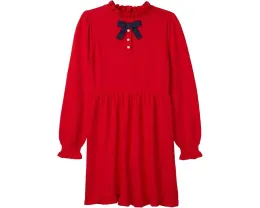 Платье-свитер Janie and Jack с рюшами на горловине и жемчужными пуговицами