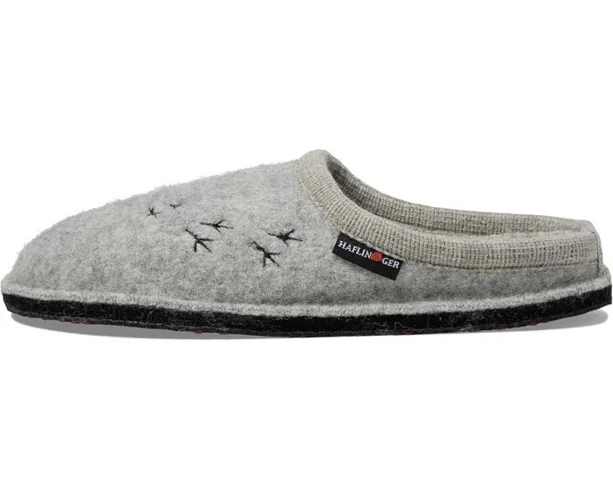 Тапочки Haflinger Songbird из вареной шерсти с противоскользящей подошвой