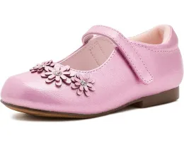 Туфли для девочек Nina Kids Daisy с цветочным апплике и стразами на липучке