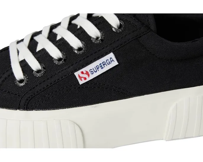 Кроссовки Superga 2631 Stripe Platform на массивной подошве с резиновым носком