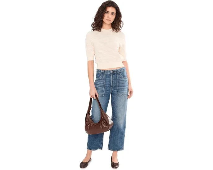 Футболка Madewell Ella с коротким рукавом и строчкой