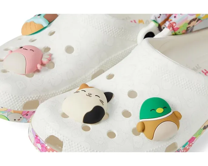 Классические кроксы Crocs с принтом Squishmallows и большими шармами