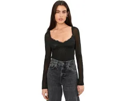 Боди Suddenly Fine с кружевными вставками от Free People