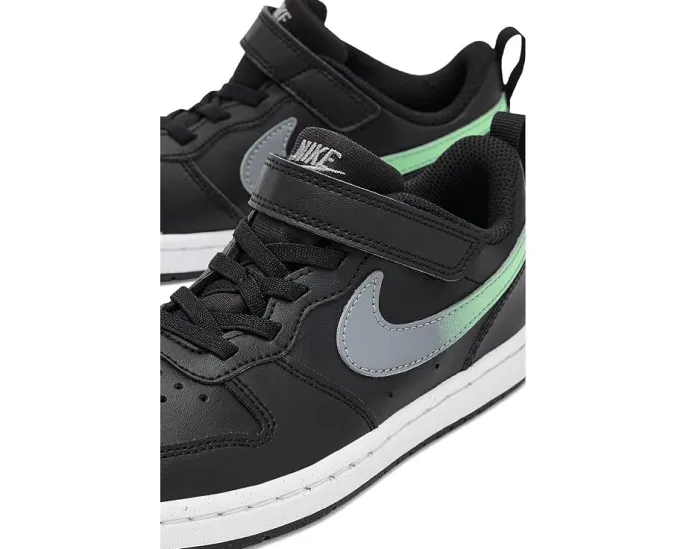 Кроссовки Nike Court Borough Low Fade для детей Black и Illusion Green